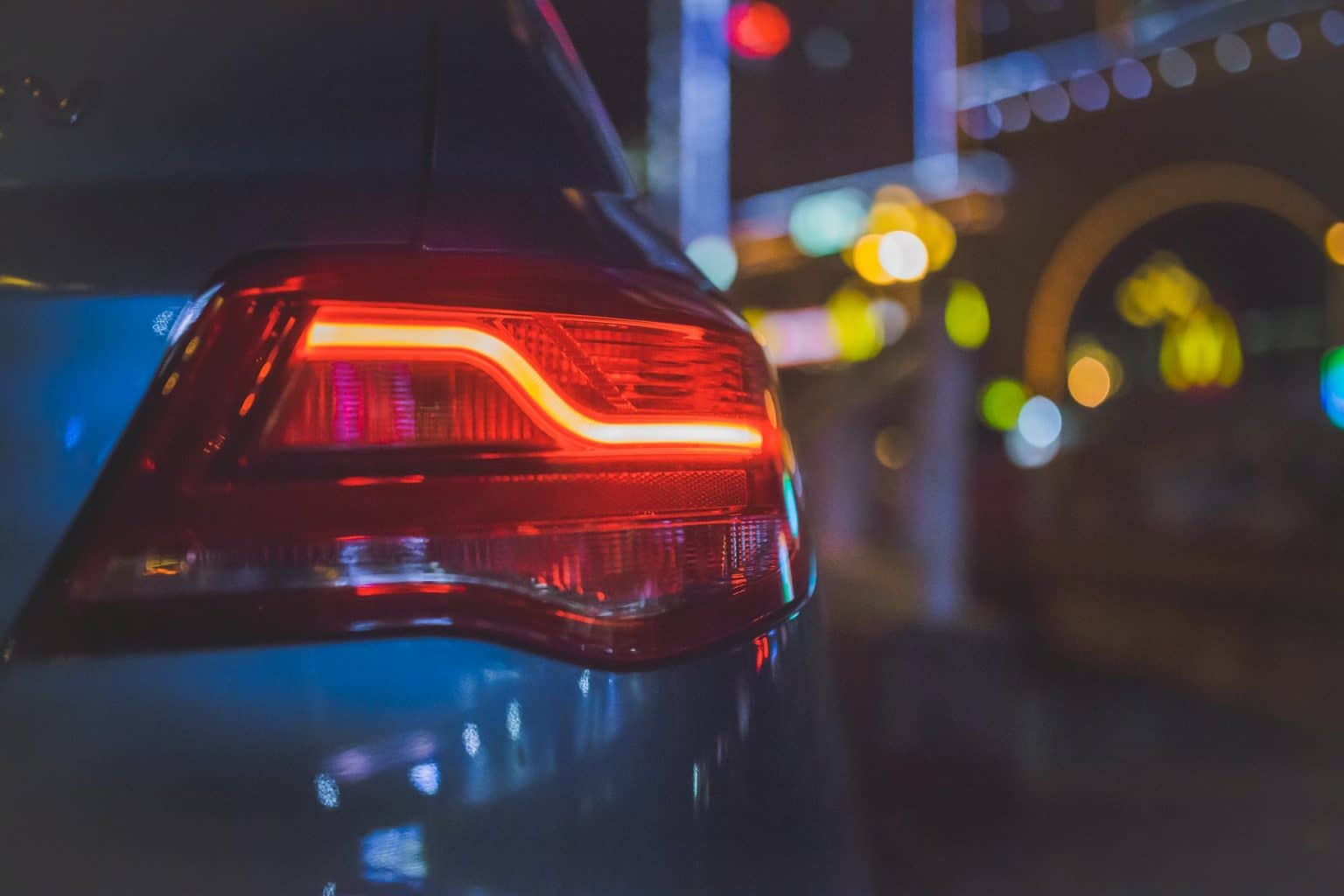 achterlicht van een nieuwe auto